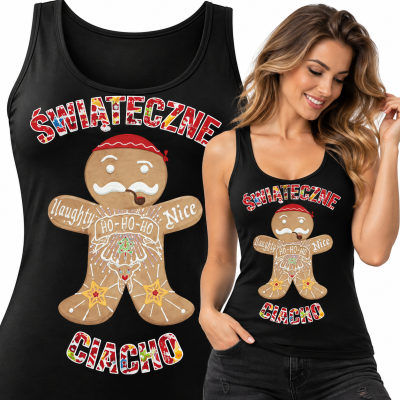 TANK TOP DAMSKI ŚWIĄTECZNY ŚWIĄTECZNE CIACHO